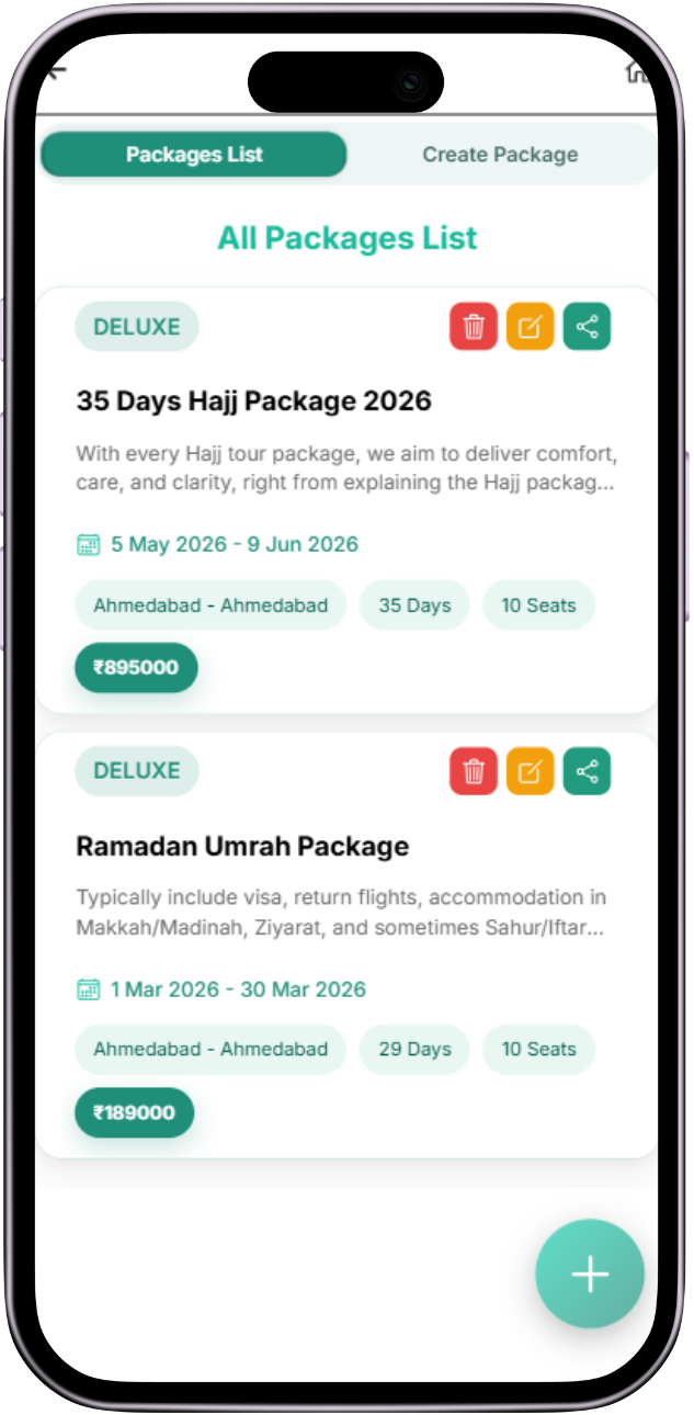 Travel agency application mobile app - customer and payment management